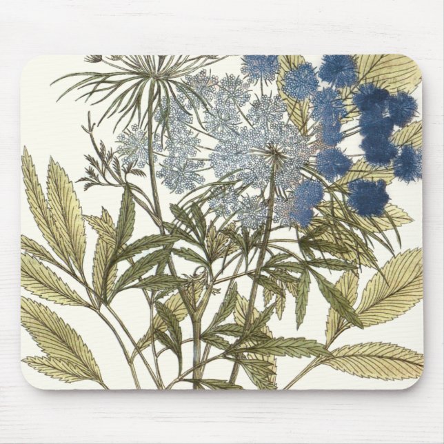 Lacy Leaves - Flowers and Greenery Mouse Pad (Front)