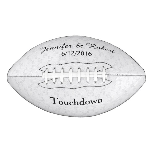 Lacy Look Wedding Custom Football (Front)