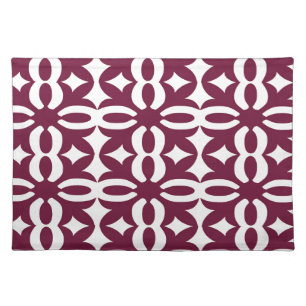 Lacy Maroon Victorian Print Cloth Placemat