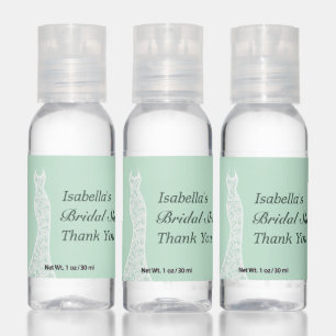 Lacy Mint Bridal Shower Hand Sanitizer