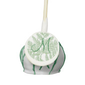Lacy Paw Green Fern Frond Monogram Cake Pops (Front)