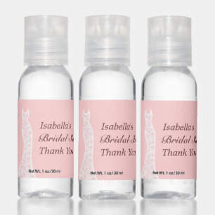 Lacy Pink Bridal Shower Hand Sanitizer