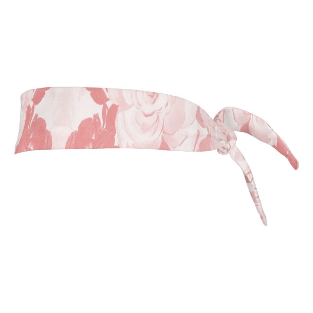 Lacy pink flowers tote bag tie headband (Rotate 90)