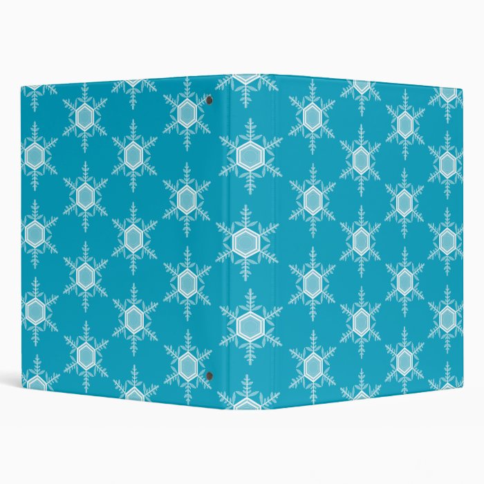 Lacy snowflakes (turquoise) folder vinyl binder