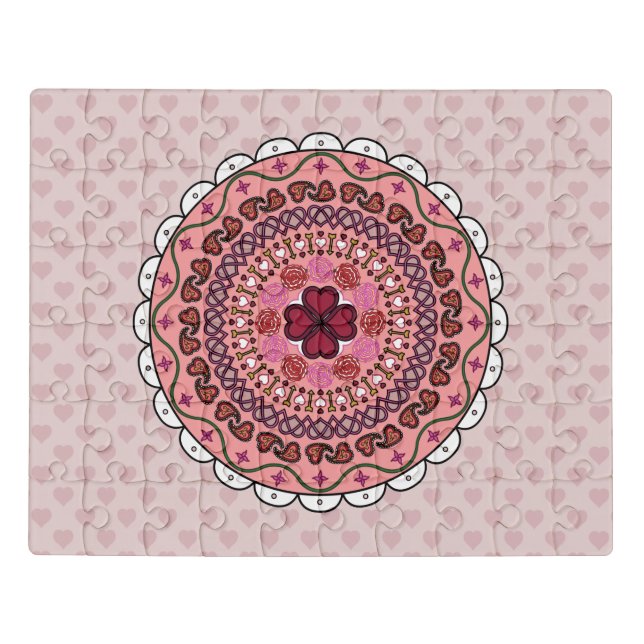 Lacy Valentine's Day Acrylic Puzzle (Puzzle Horizontal)