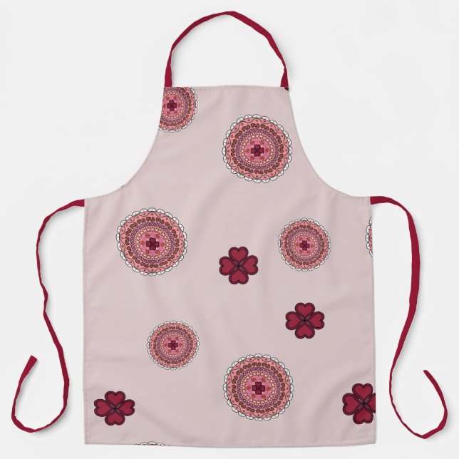 Lacy Valentine's Day All-Over Print Apron (Front)