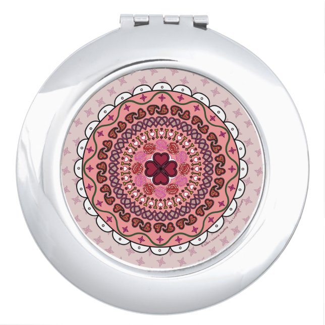 Lacy Valentine's Day Compact Mirror (Front)