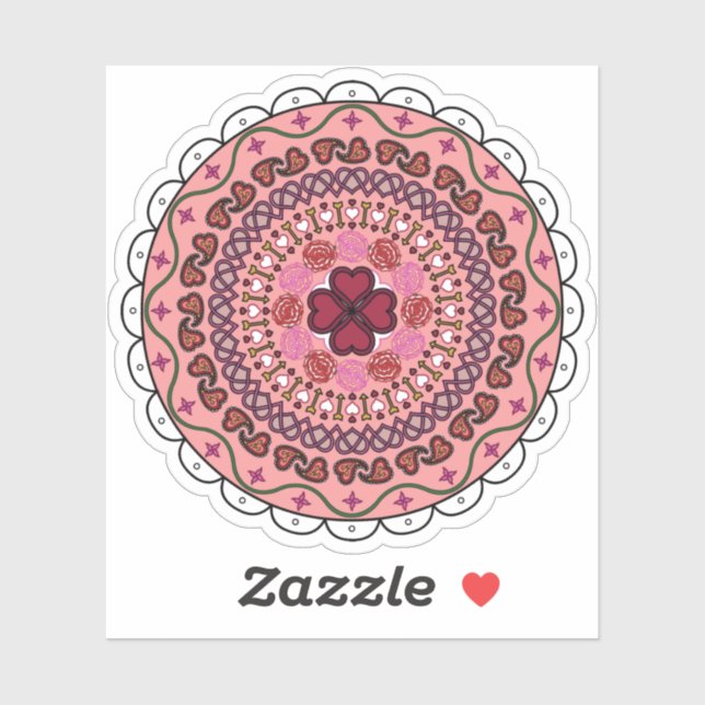 Lacy Valentine's Day Contour Sticker (Sheet)