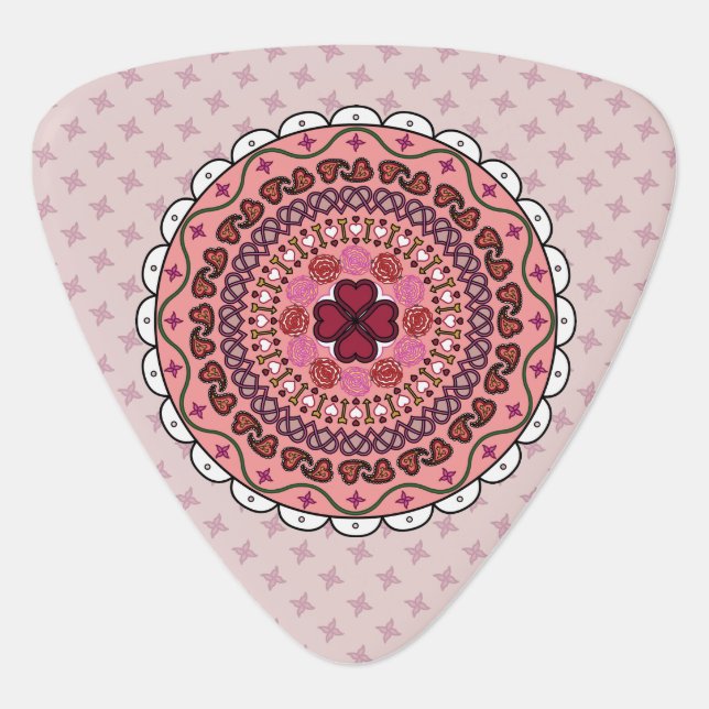 Lacy Valentine's Day Guitar Pick (Front)