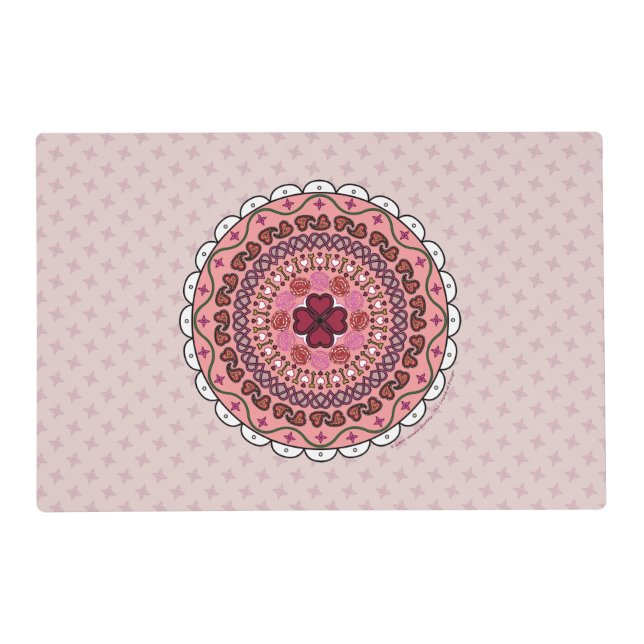 Lacy Valentine's Day Laminated Place Mat (Front)
