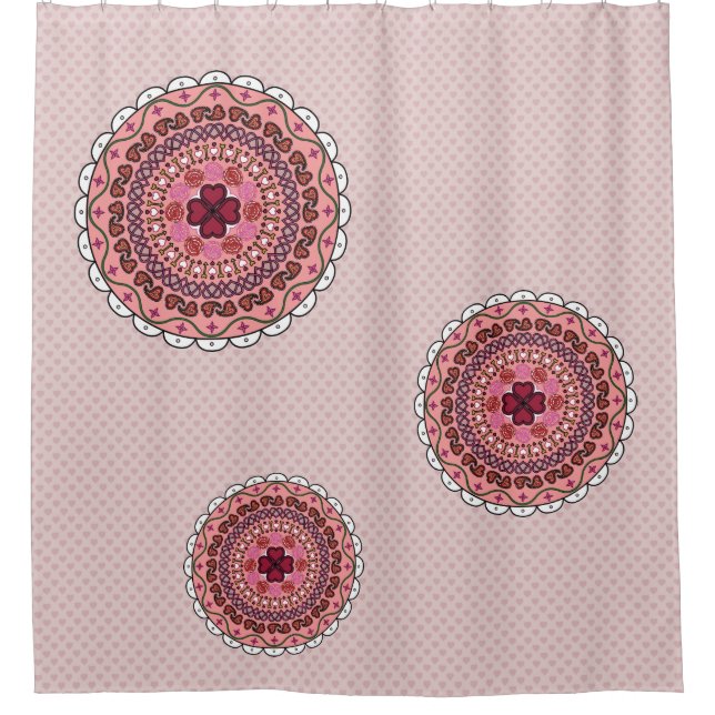 Lacy Valentine's Day Shower Curtain (Front)