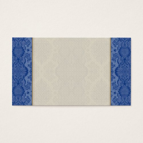 Lacy Vintage Floral in Medium Blue Business Card