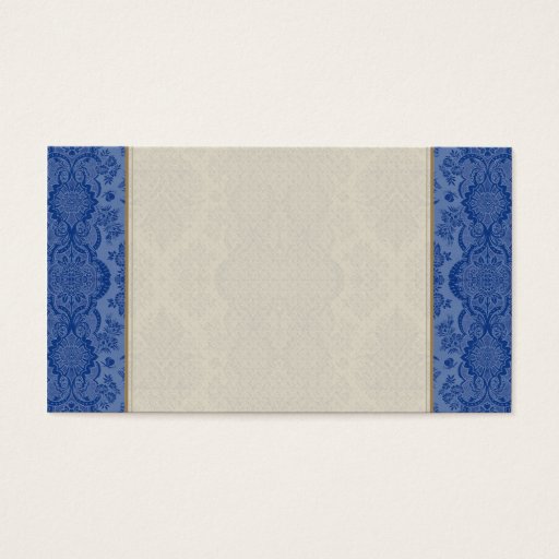 Customizable Lacy Vintage Floral in Medium Blue Business Card