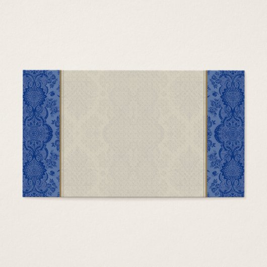 Lacy Vintage Floral in Medium Blue (Front)