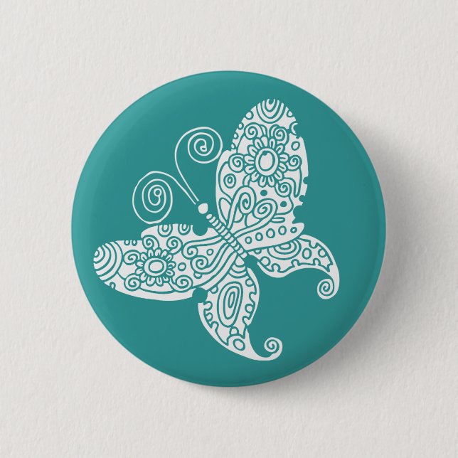 Lacy White Butterfly Button (Front)