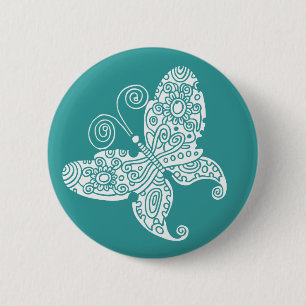 Lacy White Butterfly Button