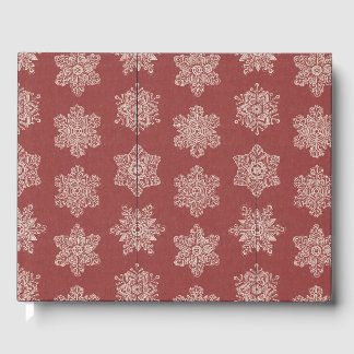 Lacy Winter Snowflakes - Sophisticated Christmas Guest Book