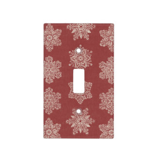 Lacy Winter Snowflakes - Sophisticated Christmas Light Switch Cover
