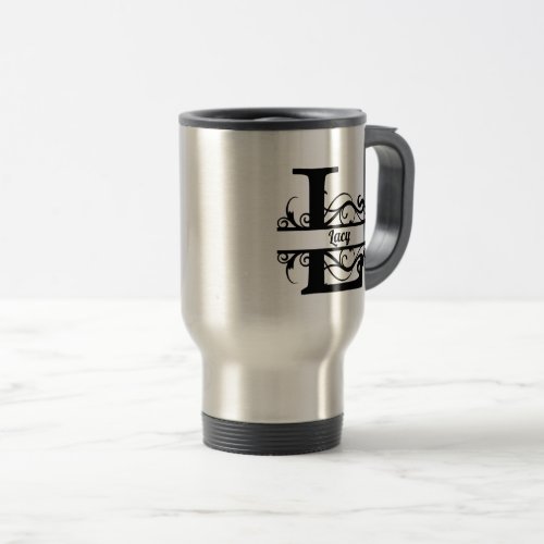 Lacys Monogrammed Coffee Travel Mug