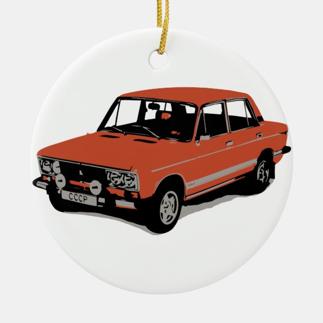 Lada - The Soviet Russian Car Ceramic Ornament (Front)