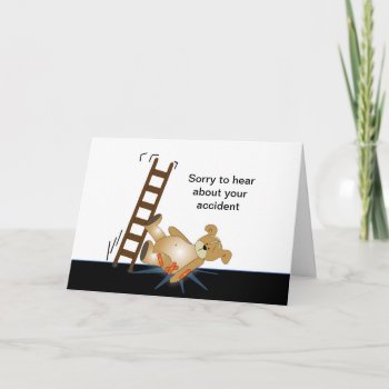 Ladder Bear Falling Down Card by momentintime at Zazzle