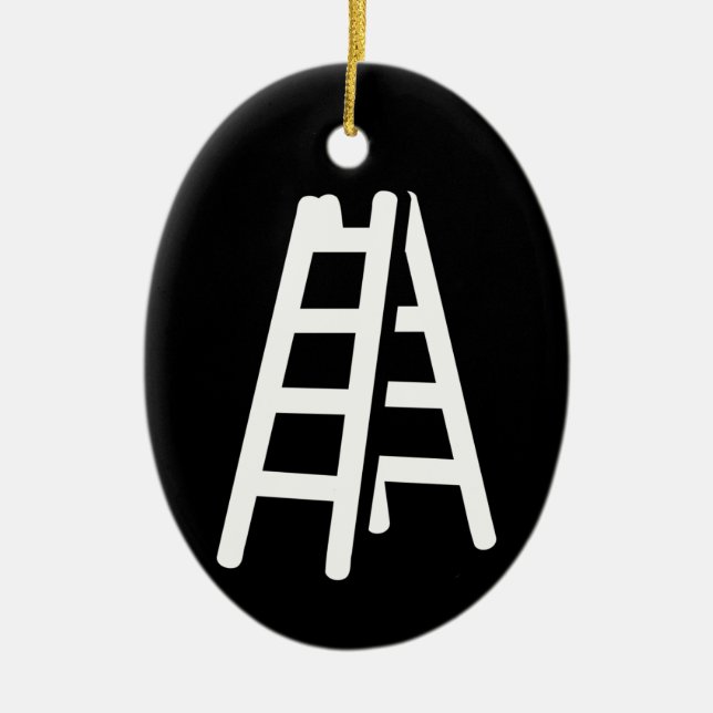 Ladder Ceramic Ornament (Front)