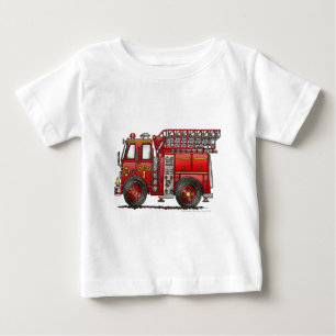 Ladder Fire Truck Firefighter Baby T-Shirt