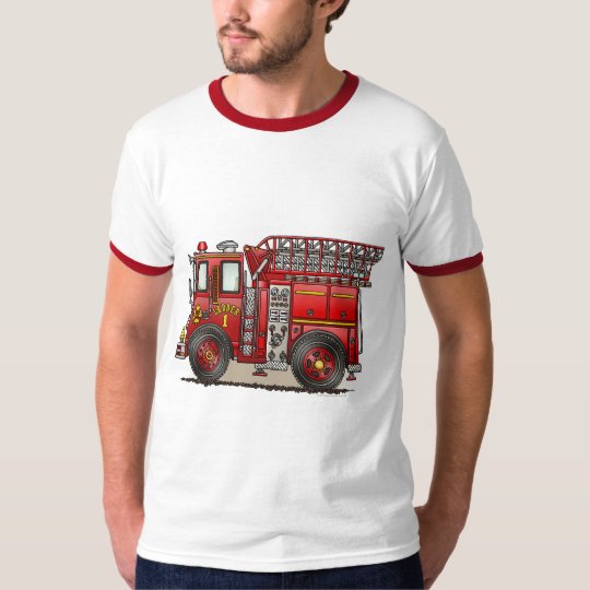 Ladder Fire Truck Mens T-Shirt