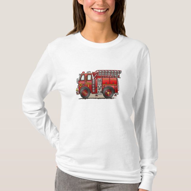 Ladder Fire Truck T-Shirt (Front)