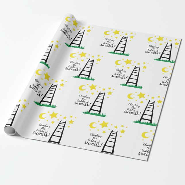 Ladder of Success Wrapping Paper (Unrolled)