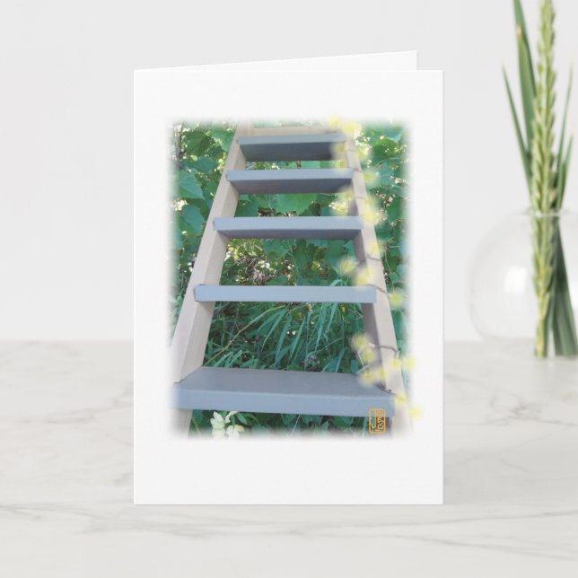 Ladder on White Inspirational Card (Front)