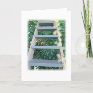 Ladder on White Inspirational Card