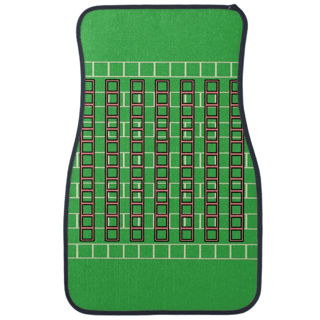 Ladder Repeat Bright Green  Car Floor Mat (Front)