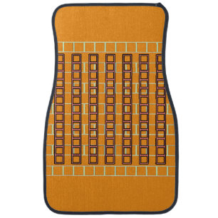 Ladder Repeat Orange   Car Floor Mat