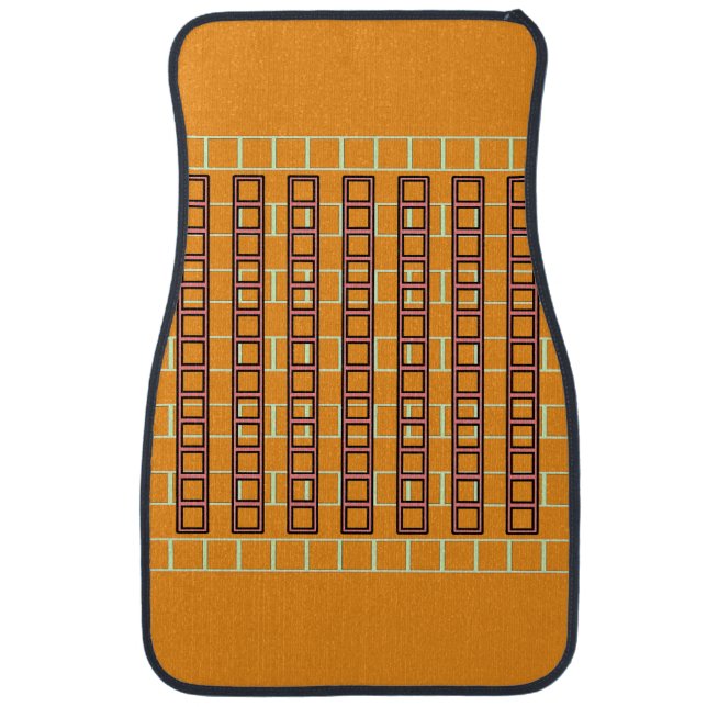 Ladder Repeat Orange   Car Floor Mat (Front)