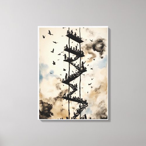 Ladder to Heaven Tower Canvas Print