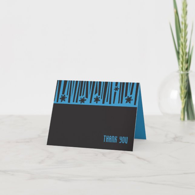 LADDER TO THE STARS Mitzvah Folded Thank You Card (Front)