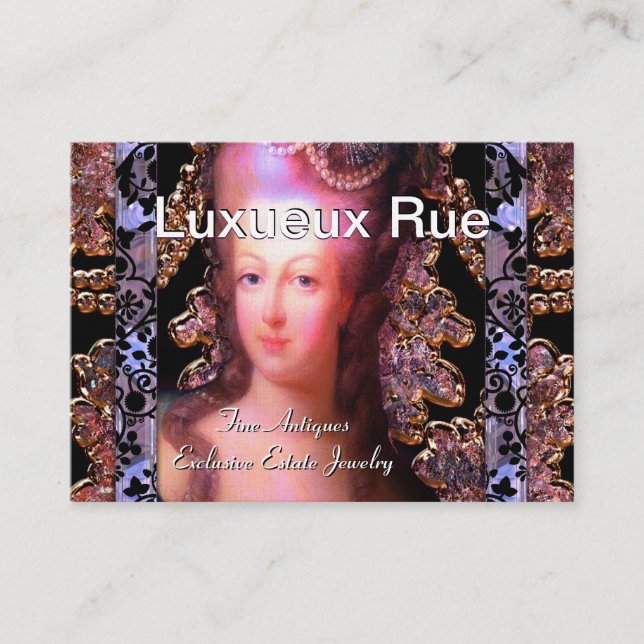 Ladee Plume French Baroque Business Card (Front)