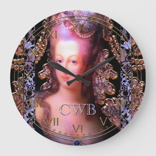 Ladee Plume  French Baroque Large Clock