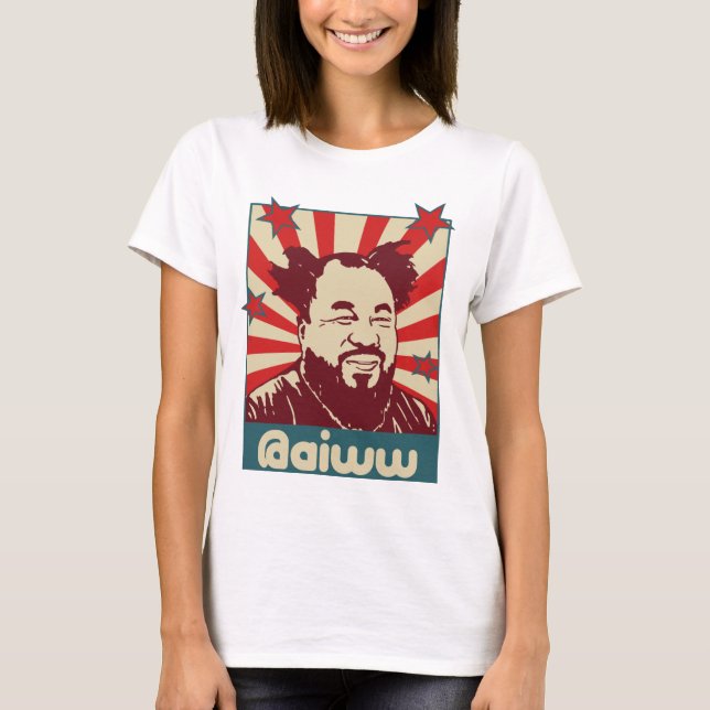 Ladies Ai Weiwei @aiww Twitter T-Shirt (Front)