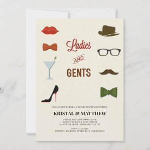 Ladies and Gents Couples Shower Invitation