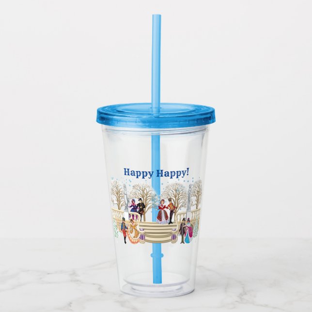 Ladies and hussars strolling through the Park Acrylic Tumbler (Front)