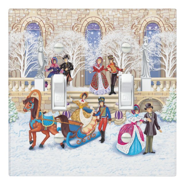 Ladies and hussars strolling through the Park Light Switch Cover (In Situ)