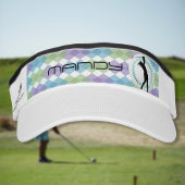 Ladies Argyle Golf Ball•Wreath•Custom Visor