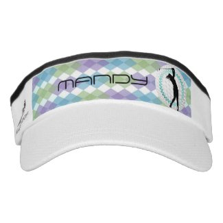 Ladies Argyle Golf Ball•Wreath•Custom Visor