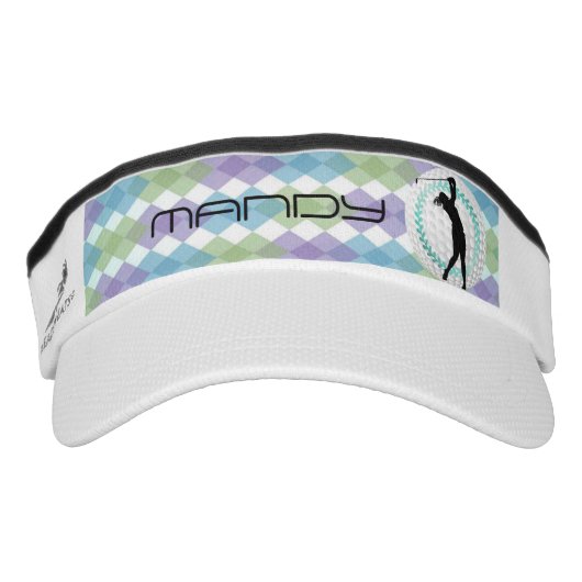 Ladies Argyle Golf Ball•Wreath•Custom Visor (Front)