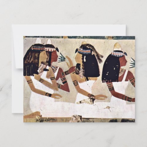 Ladies At A Banquet By Maler Der Grabkammer Des Ne Custom Announcements