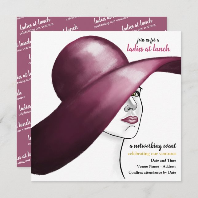 Ladies at Lunch – A Chic Networking Affair Invitation (Front/Back)
