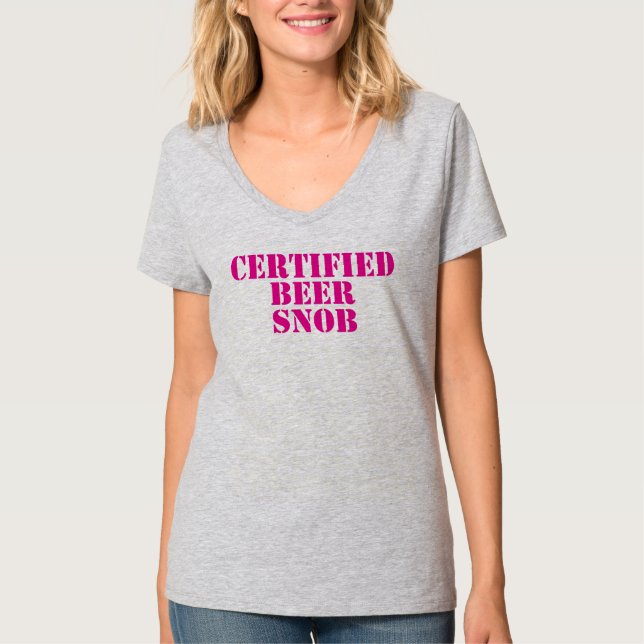 Ladies Beer Snob T-Shirt (Front)