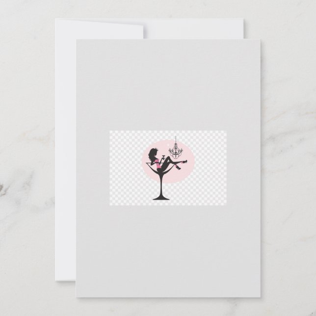 Ladies Big Night Out (Vintage style card) Invitation (Back)